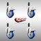 Service Caster 4 Inch 316SS Blue Poly Swivel 1 Inch Expanding Stem Caster Set Lock Brake SCC-SS316TTLEX20S414-PPUB-BLUE-1-4 - alternate 3